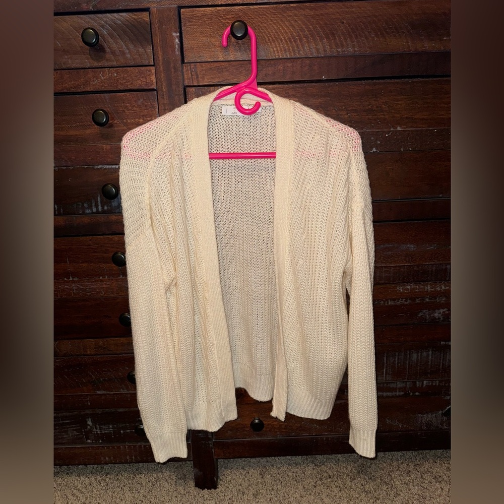 white sweater